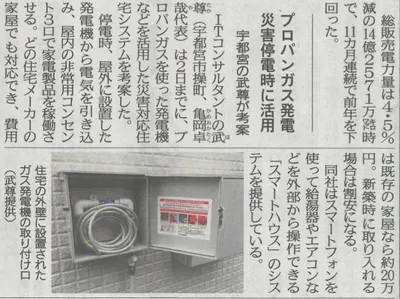 下野新聞　４月３日　弊社が紹介されました。